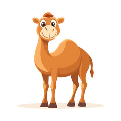Happy Camel Cartoon Vector Illustration for Fun Designs
