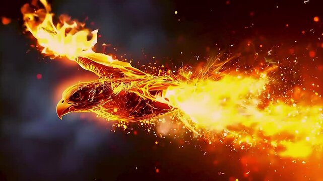 a phoenix  rising from  the ashes