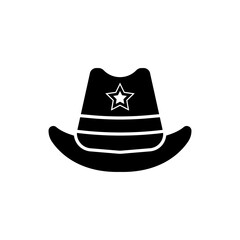 simple cowboy hat  isolated on white background