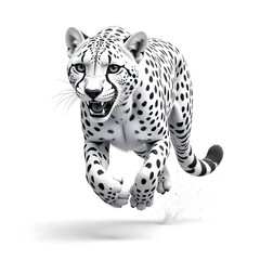 Fototapeta premium leopard cartoon isolated on white