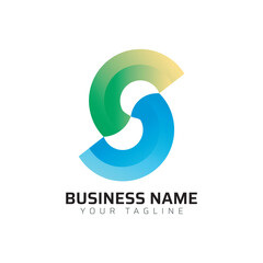 S Premium Gradient Letter Logo