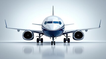 A photostock images of a commercial airplane in flight, isolated on white background, High Quality