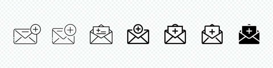 icon of email marketing. Subscription to newsletter, news, offers, promotions, email receiving icons, email subscription icon, email icon, email marketing icons