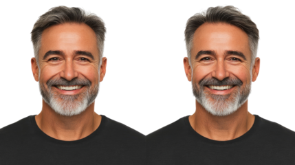 Portraits of Smiling Senior Men Showcasing Health and Confidence Generative AI