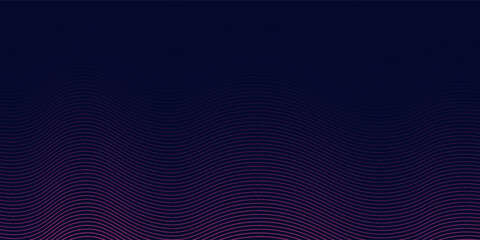 Dark blue abstract background with glowing red wave lines. futuristic background Modern concept technology.