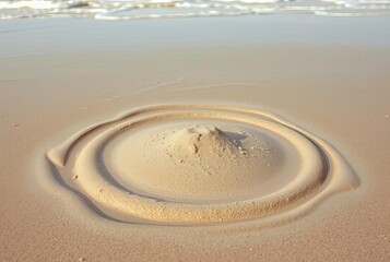 Obraz premium Living Quicksand A conscious area of wet sand that can alter its