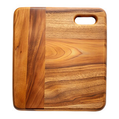 brown wooden cutting board isolated on transparent background
