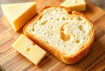 Bread and Cheese A slice of bread with cheese symbolizing comfor