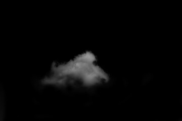 Isolated Cloud on Black Background