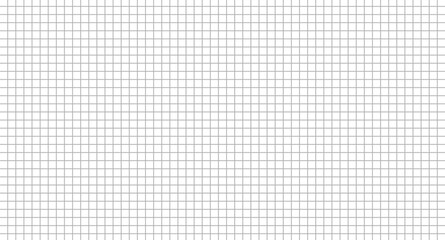 Grid paper sheet. Grid square graph line full page on white paper background. Paper grid square graph line texture of note book blank. Grid line on paper white color.  Vector illustration