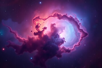Naklejka premium NebulaA swirling cloud of gas and dust with vibrant colors and i