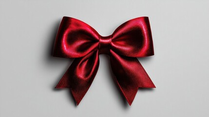 A photostock images of red ribbon bow, isolated on white background, High Quality