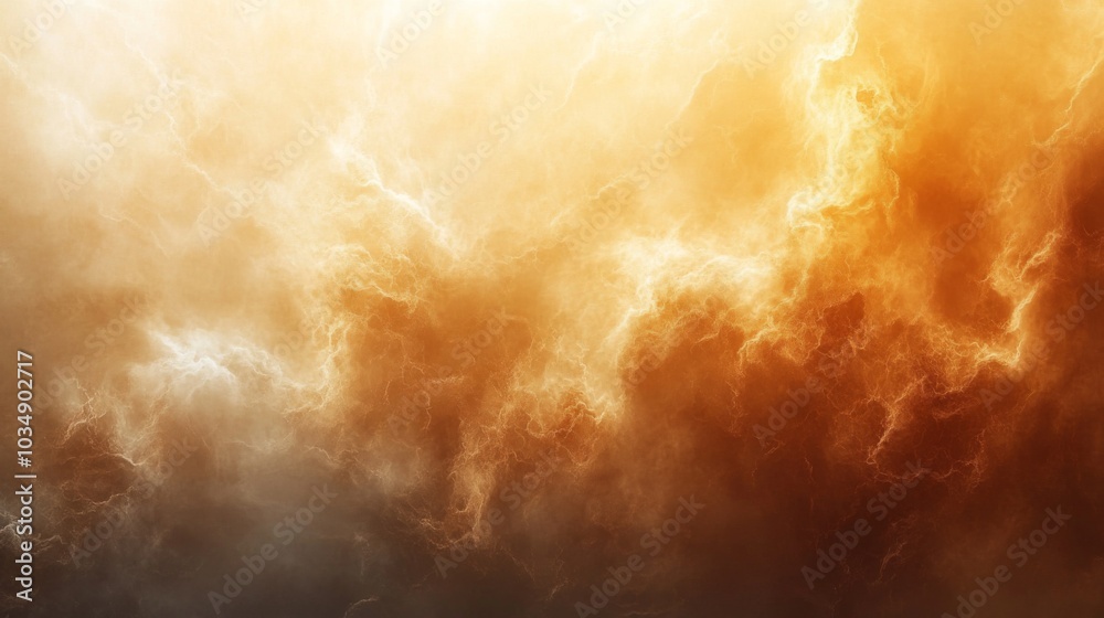 Aufkleber the sky is filled with vibrant shades of orange and gold as sunset approaches. darker clouds blend i