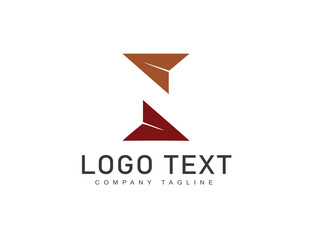 Letter i front view theme logo template