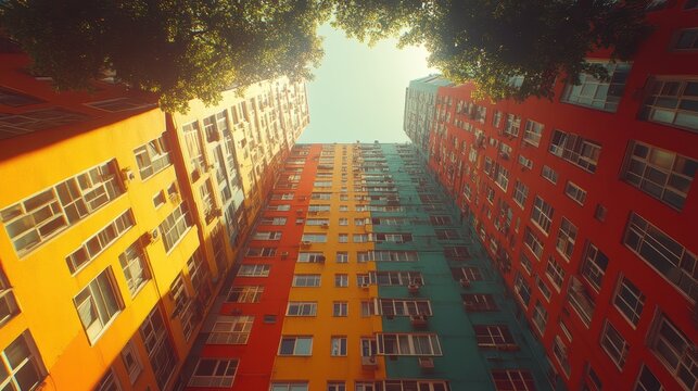 Empty apartment comp[ex, summer tone, limina. vibrant colors. atmosphere, outdoor photography, realistic effects, virtual engine, 8K. cinematic. 3D render