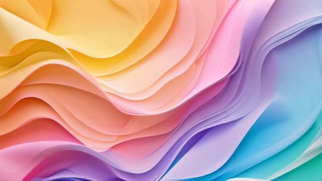 A detailed shot capturing the vibrant and diverse colors present in a close up view of a multicolored background, Abstract background featuring a gradation of pastel rainbows