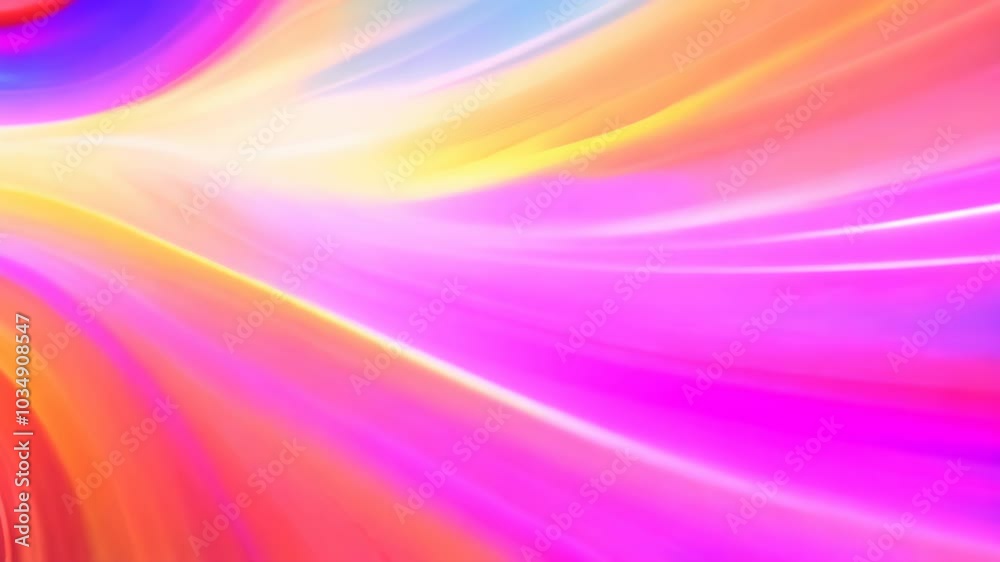 Poster A vibrant multicolored background features wavy lines creating a dynamic and energetic visual, Abstract background featuring a gradation of pastel rainbows