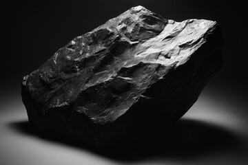 Fototapeta premium Elegant Black Rock in Studio Light