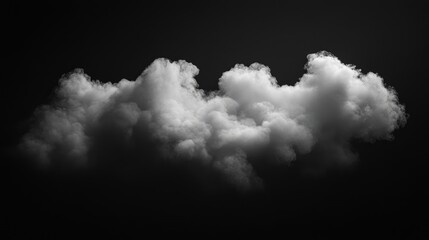 A cluster of clouds set against a moody dark backdrop