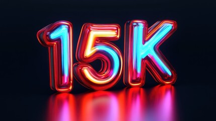 Vibrant 15K in bold 3D design on a black background highlighting an exciting milestone deserving of recognition