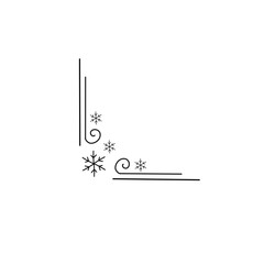 snowflake corner border