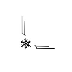 snowflake corner border