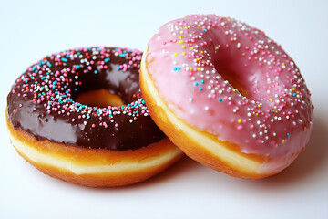 Delicious Colorful Sprinkle Donuts
