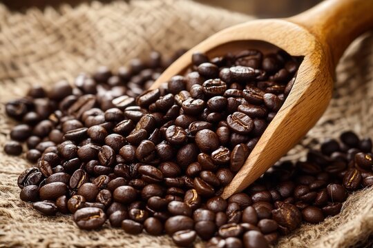 Granos de caf&eacute; enteros. Producci&oacute;n de caf&eacute; para moler. Bebida y alimento.