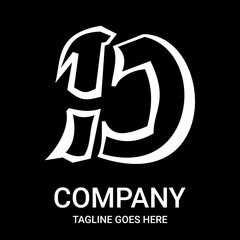 D letter sports logo design. Letter D logo design, for company, t-shirts, etc. Simple and sporty letter logo design.