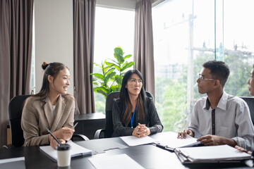 Business people signing contract making deal with real estate agent Concept for consultant home insurance Real estate investment Property insurance security. Real estate agent.