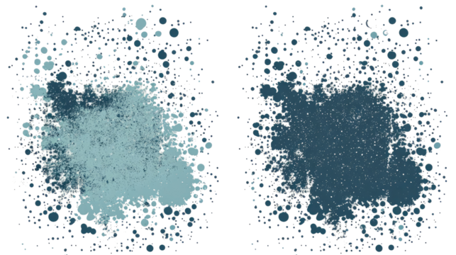 Retro Distressed Halftone Dot Backgrounds on Transparent Generative AI