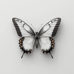 Fototapeta premium Beautiful butterfly on white background