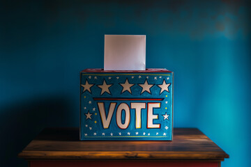 Colorful Ballot Box for Elections