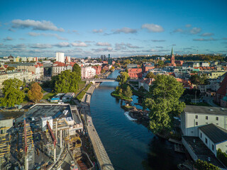 Island in the city of Bydgoszcz on the Brda River, Poland.