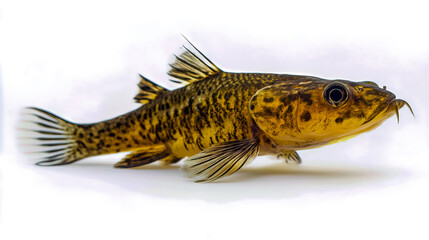 Naklejka premium A loach (or mudfish) isolated on a white background.