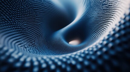 A mesmerizing abstract design showcasing a swirling vortex of textured blue patterns, creating a sense of depth and motion.