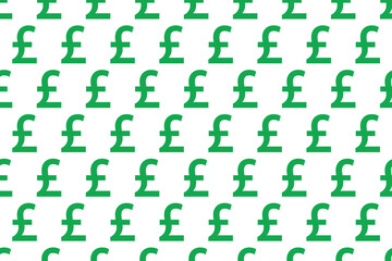 Naklejka premium Green British pound pattern . Pound sterling pattern . Pound sterling background . Vector illustration