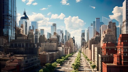 Obraz premium mix urban cityscape scene development and real estate