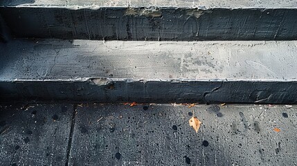 Weathered Concrete Steps in Urban Setting