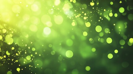 Neon green abstract banner with a celebratory theme featuring a textured panorama and bokeh lights providing space for personalized text