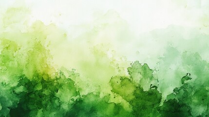 Abstract watercolor artwork featuring a green theme ideal for vibrant and fresh backgrounds