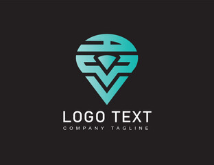 Abstract logo with circle shape