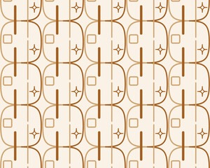 Obraz premium seamless abstract geometric pattern with shapes beige background for fabric surface textures wrapping paper party or baby shower invitations vector illustration
