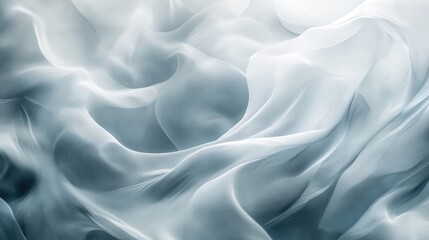 Obraz premium A refined digital composition showcasing soft grey waves that evoke a sense of calm and tranquility ideal for peaceful environments