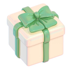 Cute 3d Christmas present gift box decoration stickers illustration