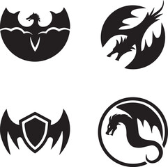 Dragon vector set 