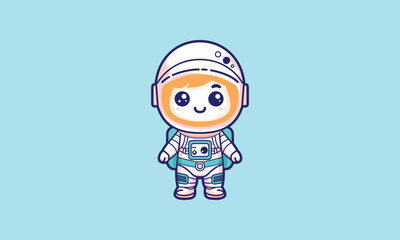 Cute astronaut vector illustration