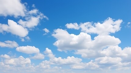 Naklejka premium Blue Sky with White Clouds and Green Grass