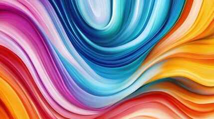Obraz premium Colorful swirl design with smooth waves