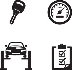 Car Maintenance icon vector set 